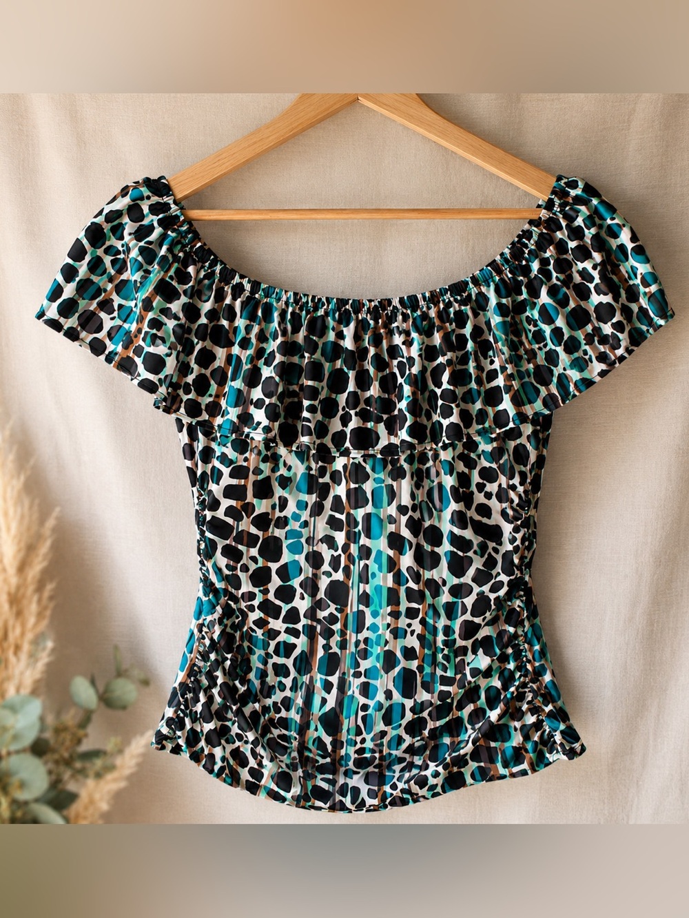 NWT Penbrooke Swimsuit Top | Tummy Control | Off Shoulder Ruffle | Size 10